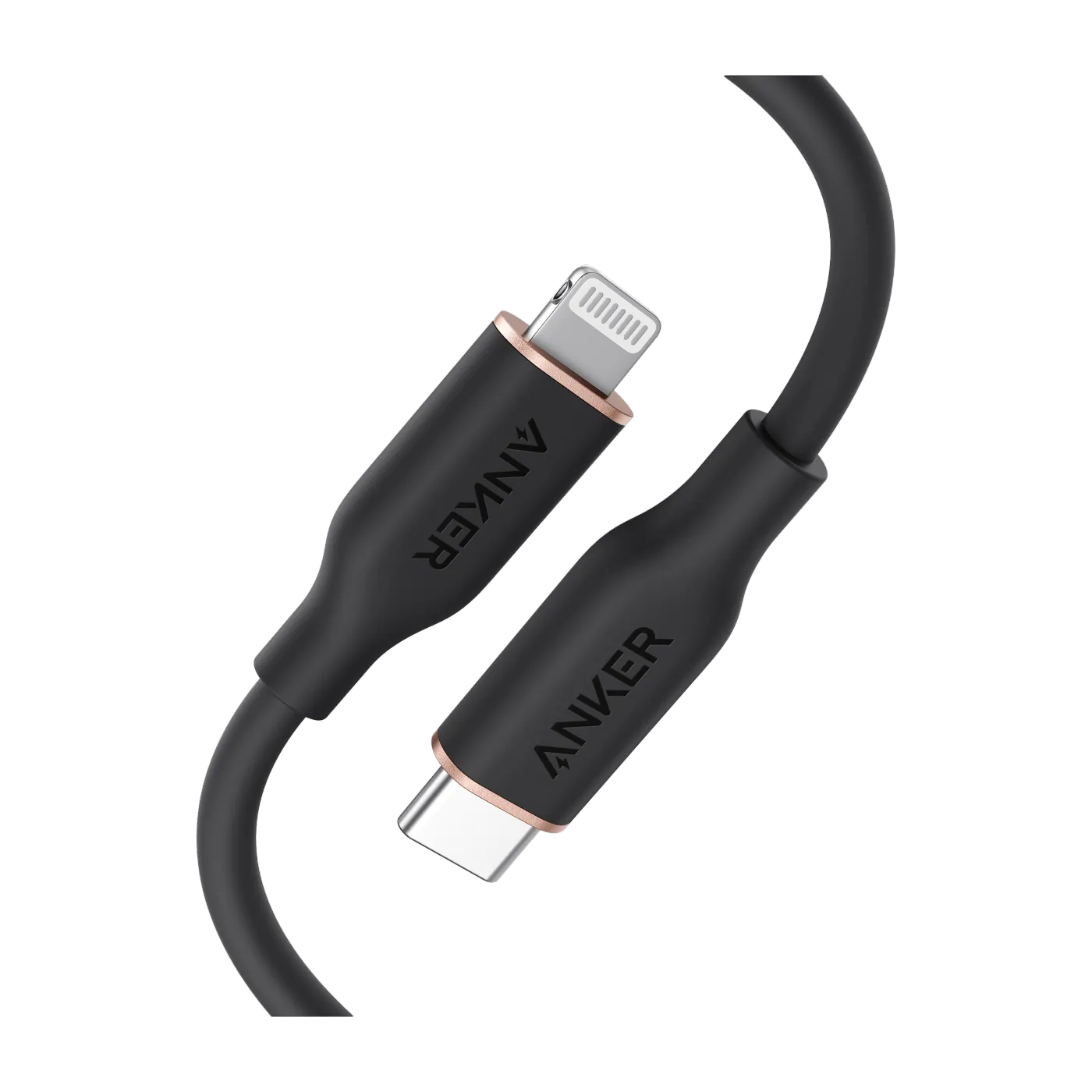 Anker 641 USB-C to Lightning (PowerLine III Flow) cabo USB-C × Lightning · MFi · silicone · 0,9 m ou 1,8 m — Titanio Tech