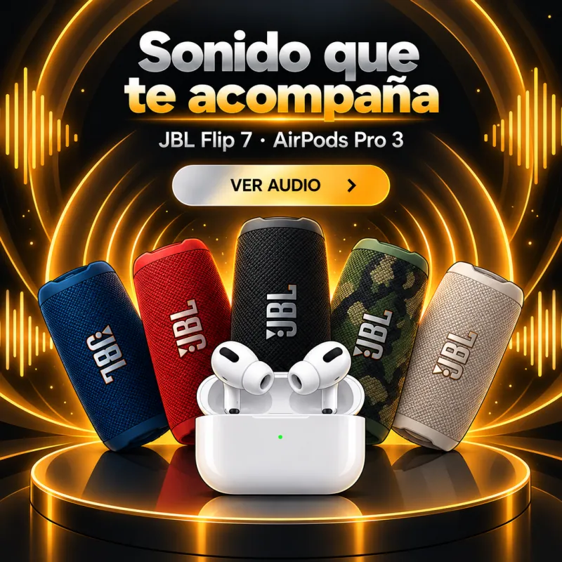 Sonido que te acompaña: JBL Flip 7 y AirPods Pro 3