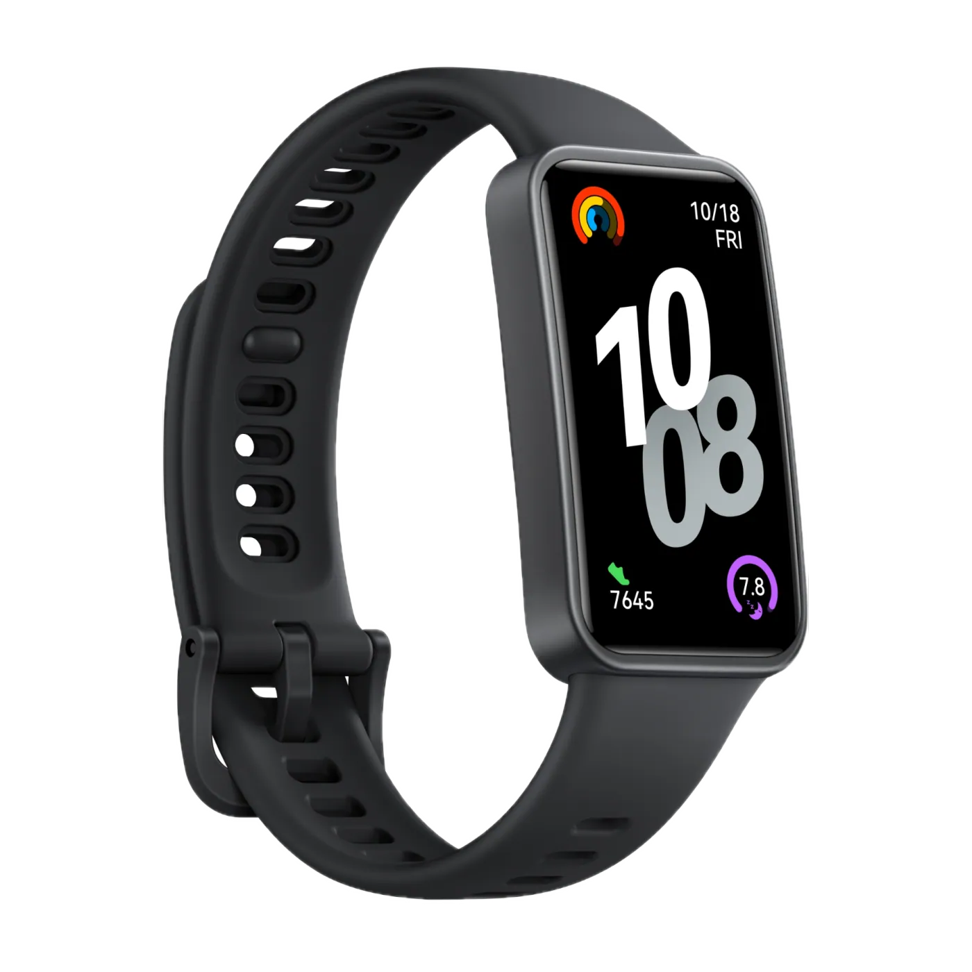 Huawei Band 10 smartband · AMOLED 1,47" · hasta 14 días · 5 ATM — Titanio Tech