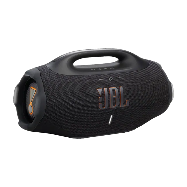 JBL Boombox 4 parlante portátil grande · IP68 · hasta 34 h — Titanio Tech