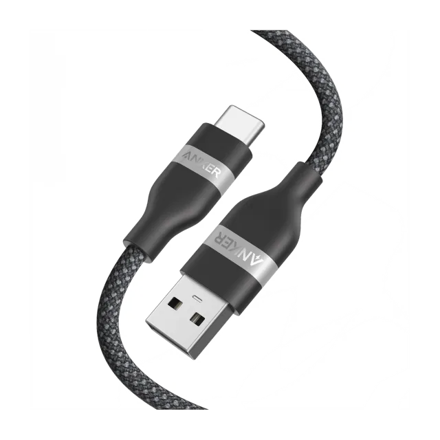 Anker USB-A to USB-C Cable (Upcycled-Braided) cabo USB-A × USB-C · trançado · 0,9 m ou 1,8 m — Titanio Tech