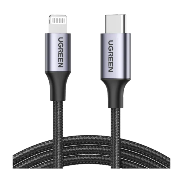 UGREEN 20W USB-C to Lightning Cable (1 m) cable USB-C a Lightning · MFi · 20 W · 1 m — Titanio Tech