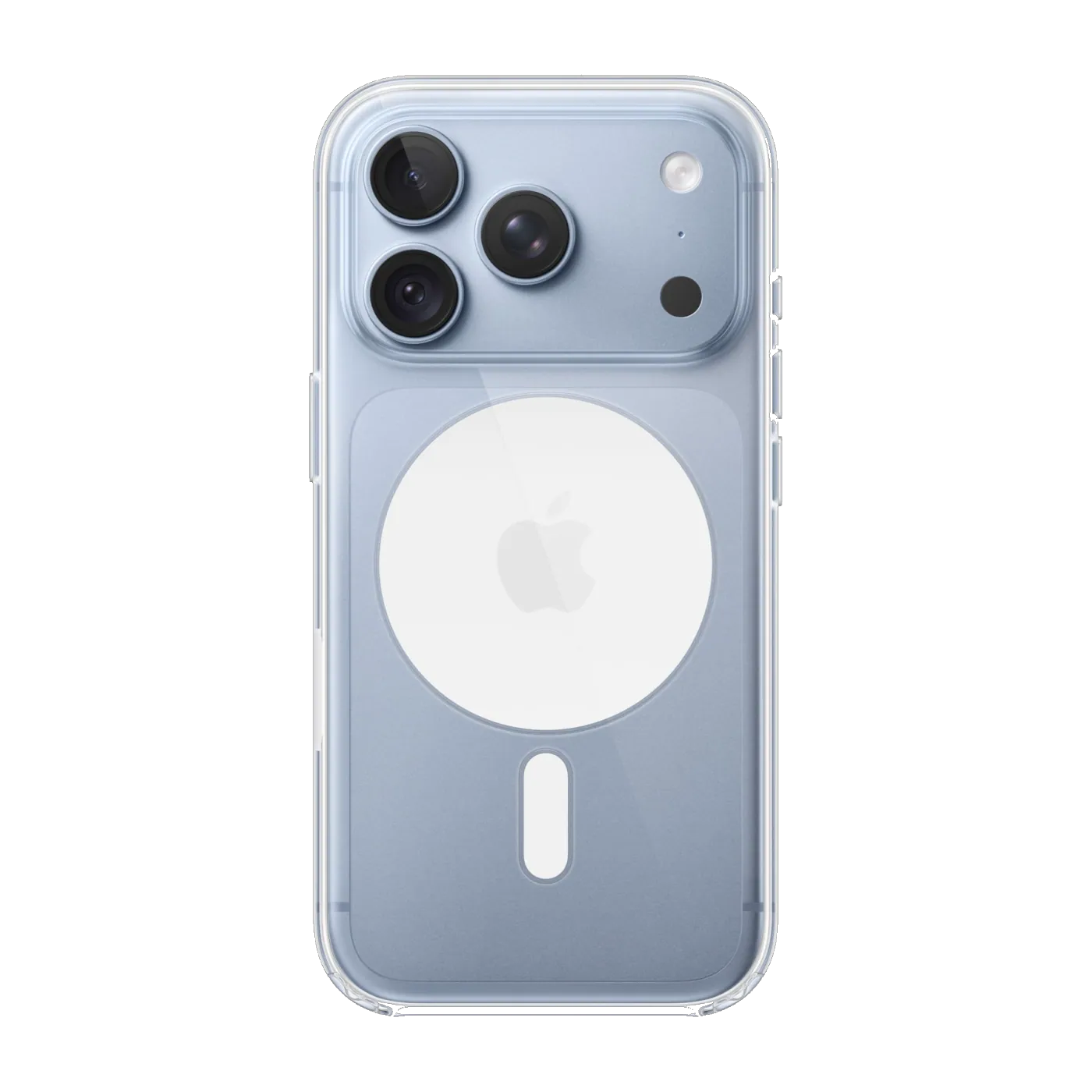 iPhone 18 Pro / Pro Max Clear Case con MagSafe transparente — Titanio Tech