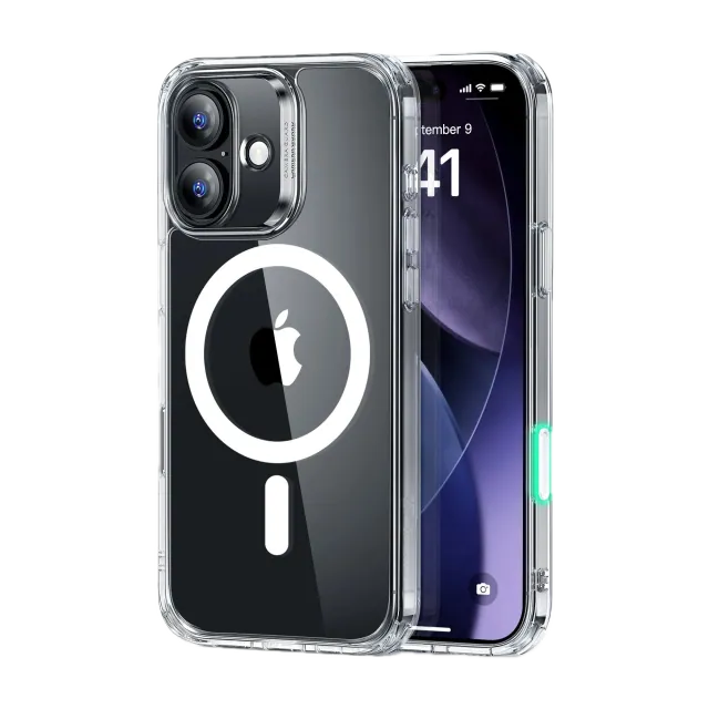 Funda ESR Classic Hybrid magnética iPhone 17 para iPhone 17 · MagSafe · caídas hasta 3,3 m — Titanio Tech