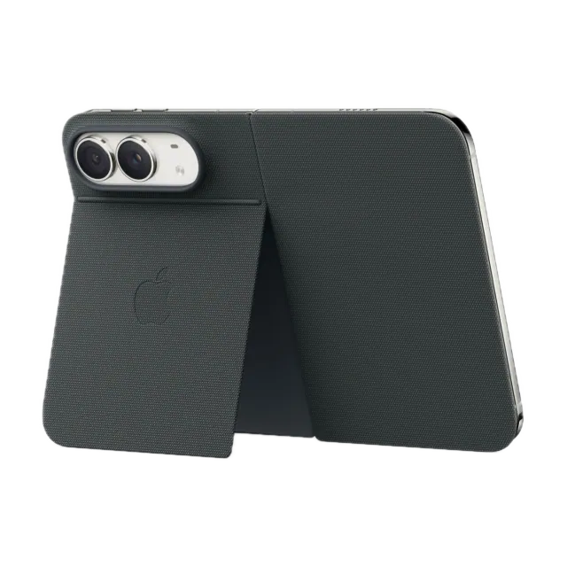 iPhone Duo Folio con soporte navy blue, taupe — Titanio Tech