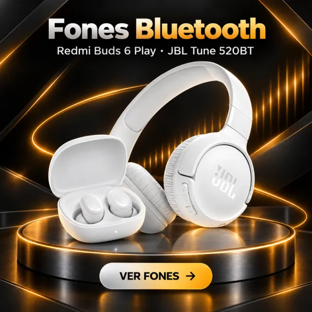 Fones Bluetooth: Redmi Buds 6 Play e JBL Tune 520BT