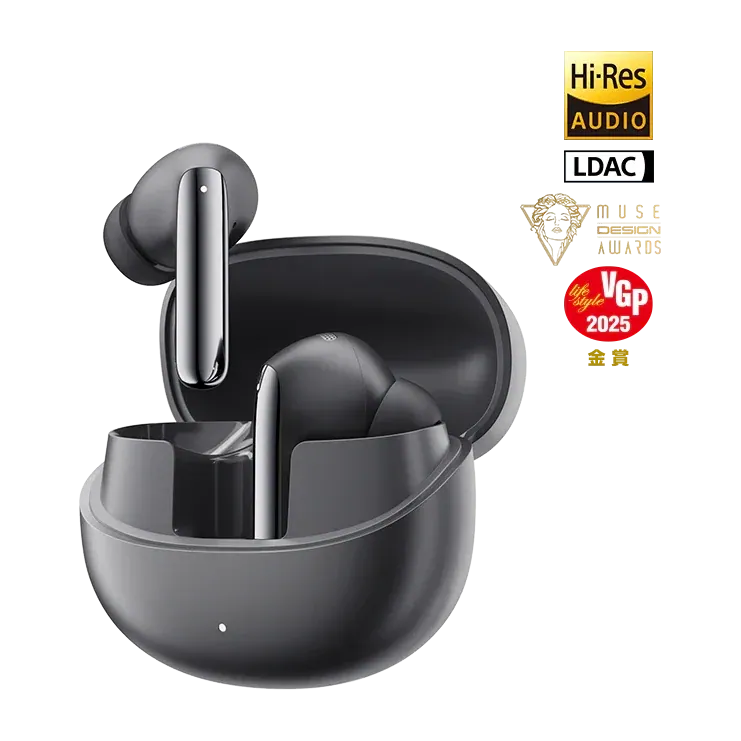 QCY MeloBuds Pro auricular TWS · ANC hasta 46 dB · LDAC — Titanio Tech