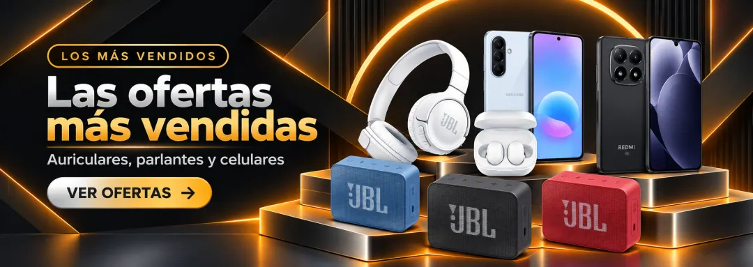 Las ofertas más vendidas: auriculares, parlantes JBL y celulares