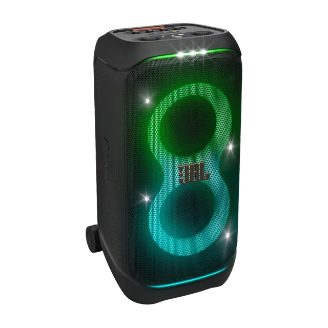 JBL PartyBox Stage 320 parlante para fiestas · 240 W · ruedas · IPX4 — Titanio Tech