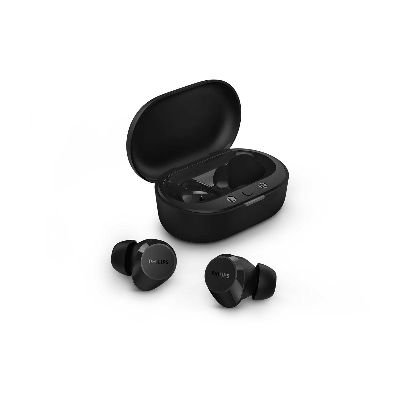 Philips TAT1209 fone TWS · 6 h + 12 h · IPX4 — Titanio Tech