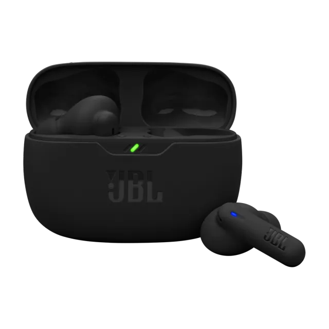 JBL Wave Beam 2 auricular true wireless con varilla y cancelación de ruido · hasta 40 h — Titanio Tech