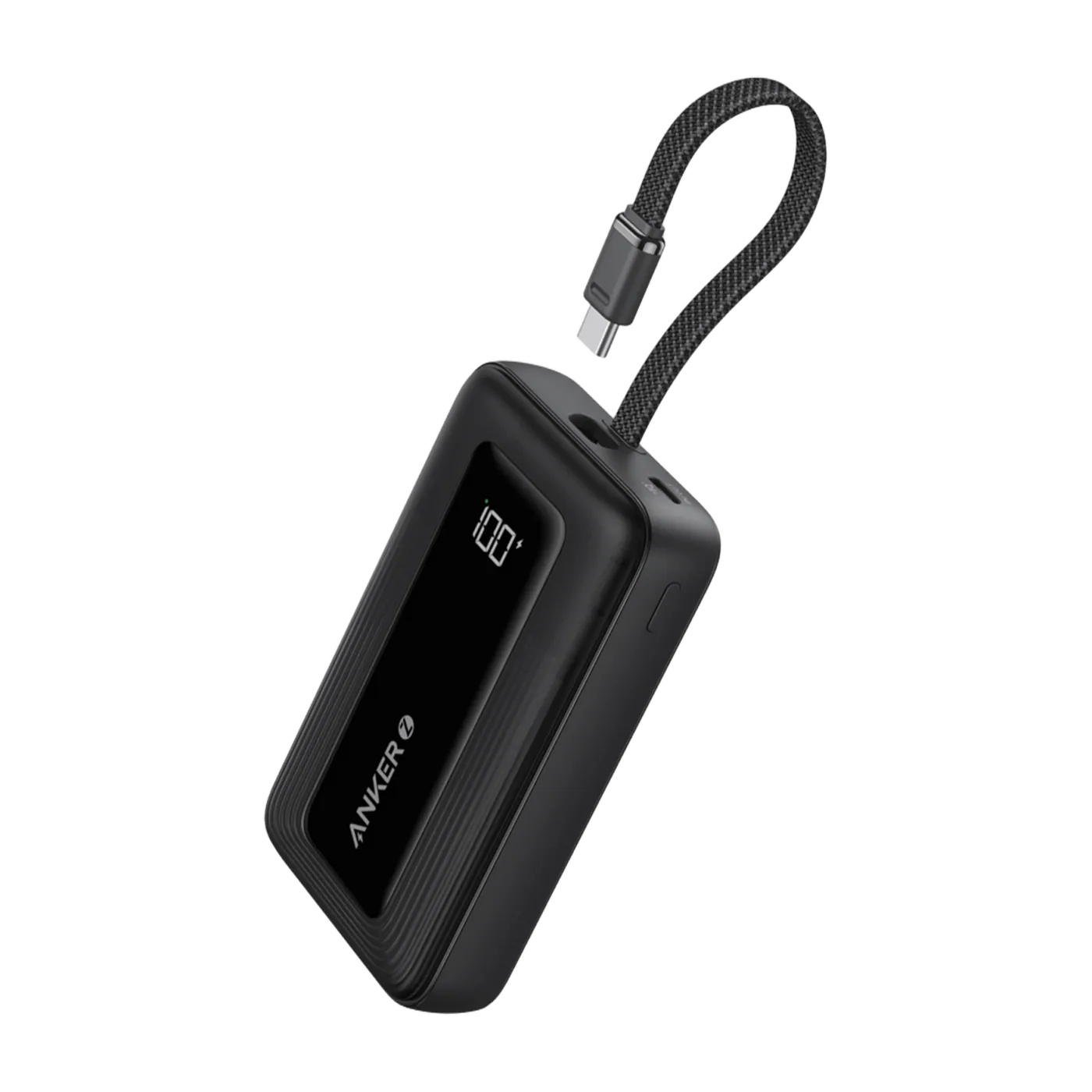 Anker Zolo Power Bank 10K 30W power bank 10.000 mAh · 30 W · cable USB-C integrado — Titanio Tech