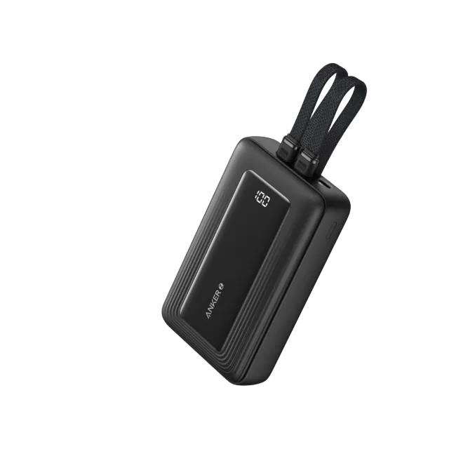 Anker Zolo Power Bank 20K (cables USB-C y Lightning) power bank 20.000 mAh · 30 W · cables USB-C y Lightning integrados — Titanio Tech